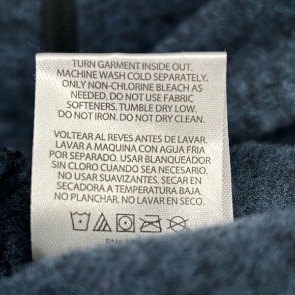 Eddie Bauer 1/4 Zip Pullover Sweater Jacket Blue Medium - Picture 8 of 8